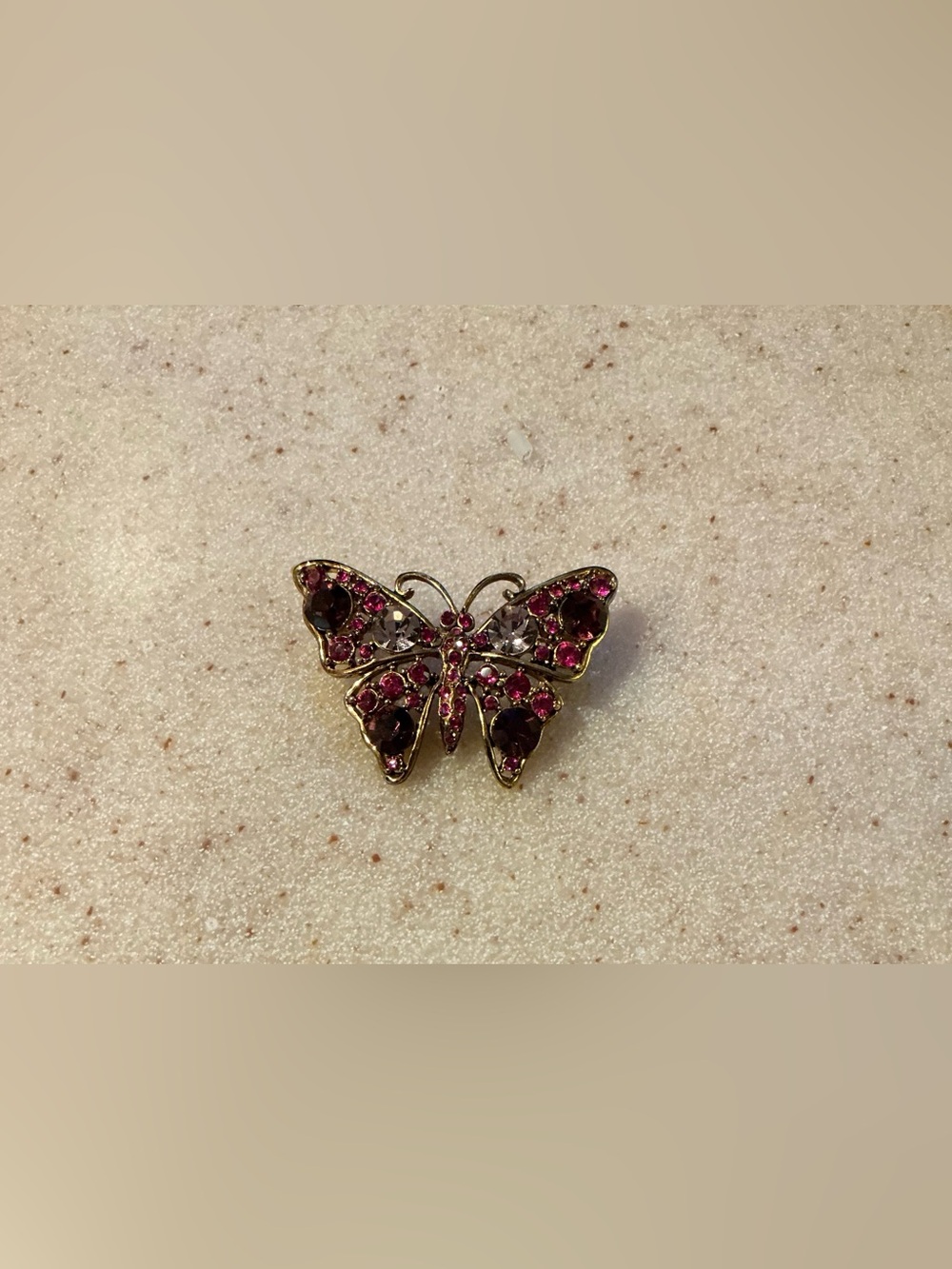 Pink Crystal Butterfly Brooch - Elegant Women’s Jewelry